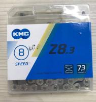 Цепь KMC Z-8.3 1/2"x3/32", 7,3мм, 114 зв, 6-8 скор, с замком, серебристый, 5-303701